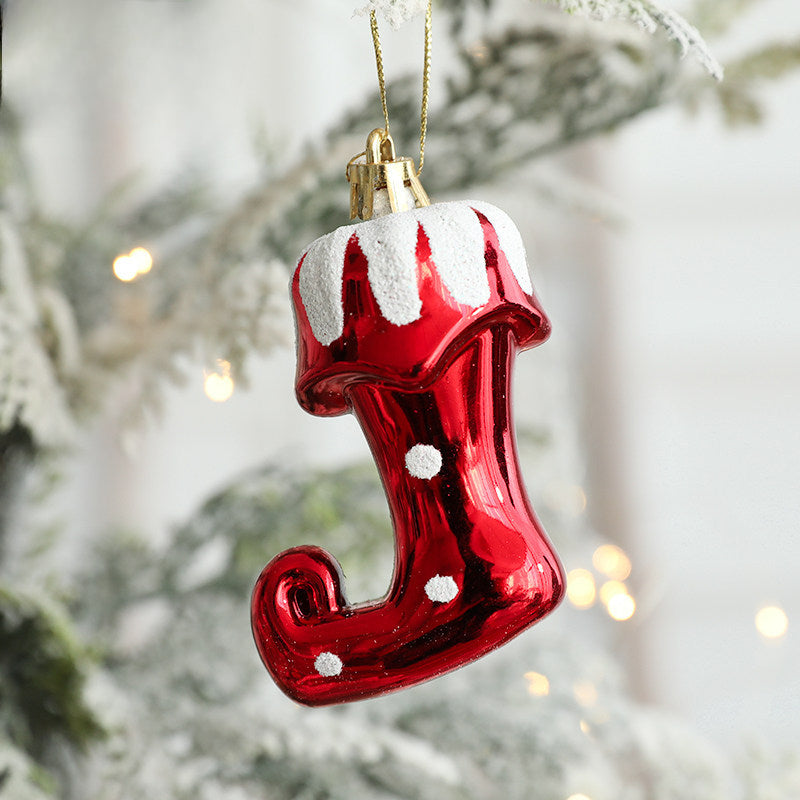 Wholesale Plastic Ice Cream Snowman House Pentagram Christmas Tree Pendant